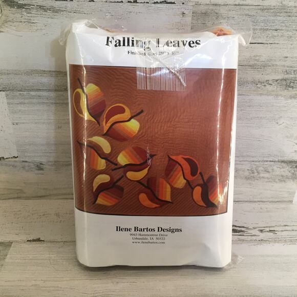 Falling Leaves Complete Quilt Kit Ilene Bartos Designs 29" x 35" Autumn Fall NEW - Picture 2 of 7